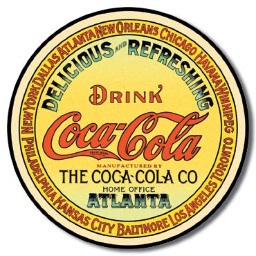 Coca Cola Round Keg Label